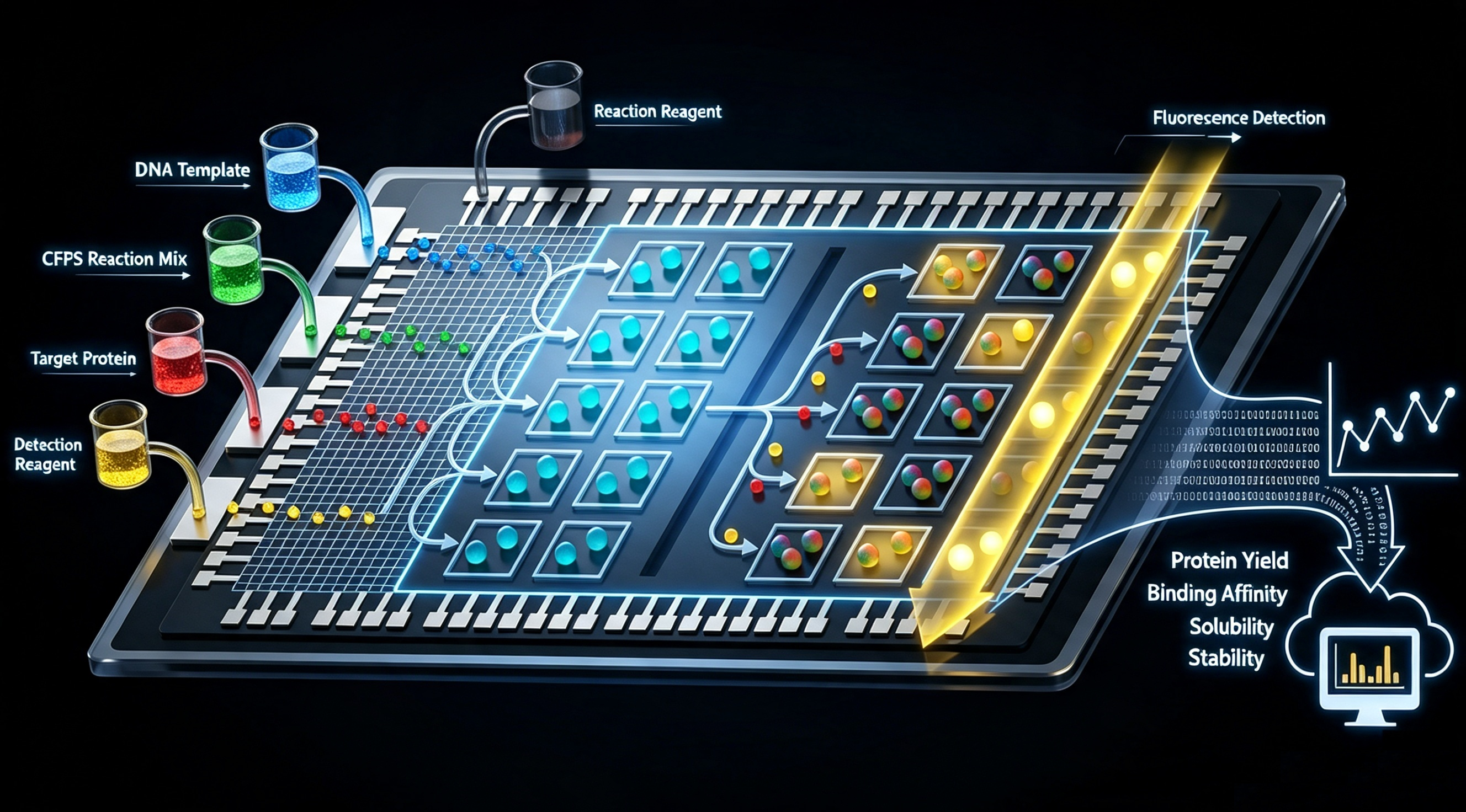On-chip protein synthesis with digital microfluidics